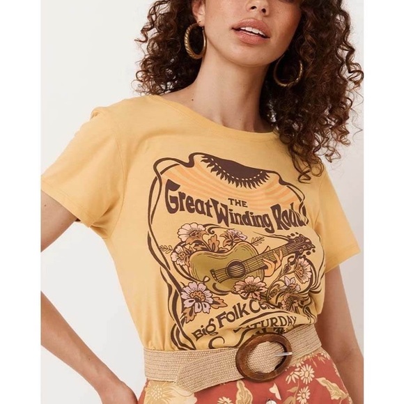 Spell & The Gypsy Great Winding Road Tee Size Medium - Picture 2 of 10